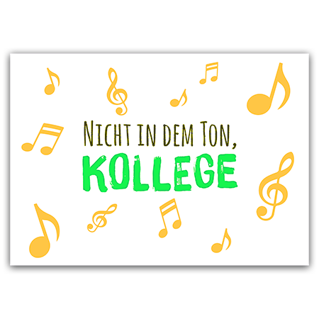 Nicht in dem Ton, Kollege | Nicht in dem Ton, Kollege (Strukturkarton mit Neonfarben)