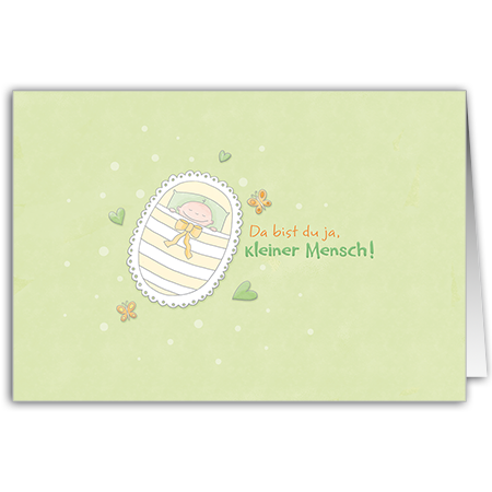  | Da bist du ja, kleiner Mensch! (Hochprägung mit Lack-Effekten)