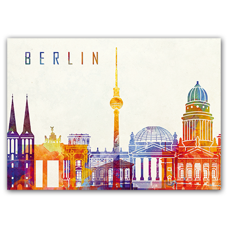 BERLIN  Berliner Sehenswürdigkeiten (Strukturkarton mit Lack-Effekten)