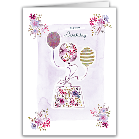 HAPPY Birthday  | Happy Birthday (Strukturkarton mit Glimmerlack) 