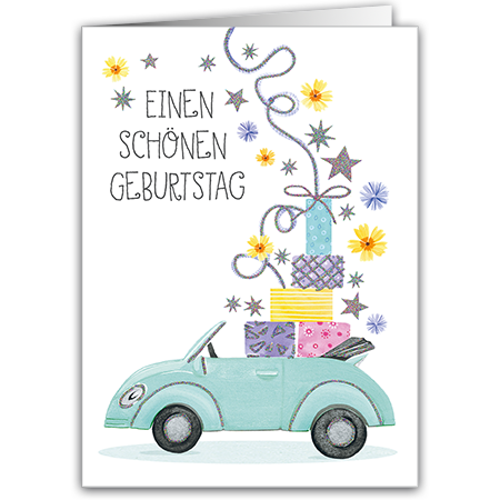 EINEN SCHÖNEN GEBURTSTAG  | Einen schönen Geburtstag (Strukturkarton mit Glimmerlack)