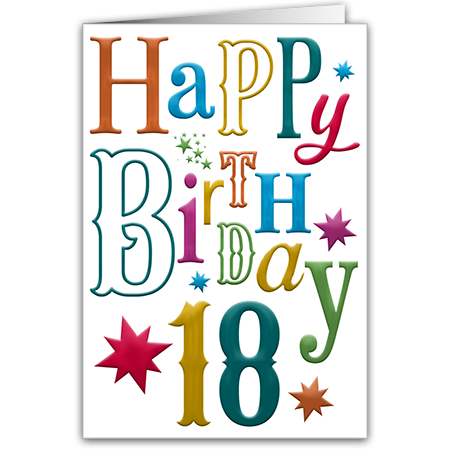 Happy Birthday 18 | Happy Birthday 18 (mit Hoch- und Folienprägung)