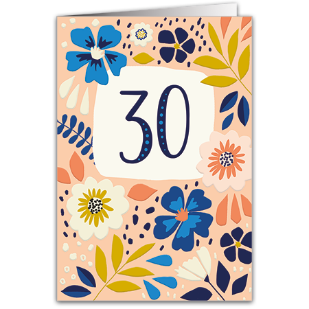 30 | Zum 30. Geburtstag (Hochprägung mit Lack-Effekten)