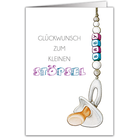 Glückwunsch zum kleinen Stöpsel | Glückwunsch zum kleinen Stöpsel (Hochprägung mit Lack-Effekten)