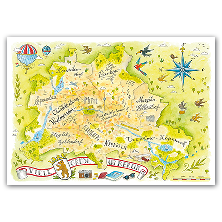 © Jiska de Waard Reinickendorf Pankow Spandau Charlottenburg Wilmersdorf Steglitz Zehlendorf Neukölln Treptow Köpenick Marzahn Hellersdorf Lichtenberg Friedrichshain Kreuzberg Mitte Berliner Bezirke (Strukturkarton)