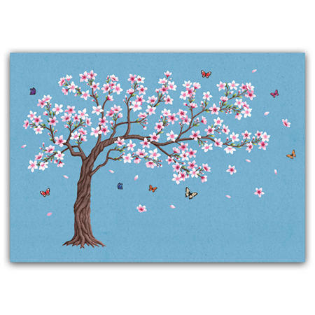  | Frühlingsblütenbaum (Strukturkarton mit Lack-Effekten)