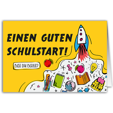 Einen guten Schulstart! Bist du bereit?  Einen guten Schulstart! (Strukturkarton mit Lack-Effekten)