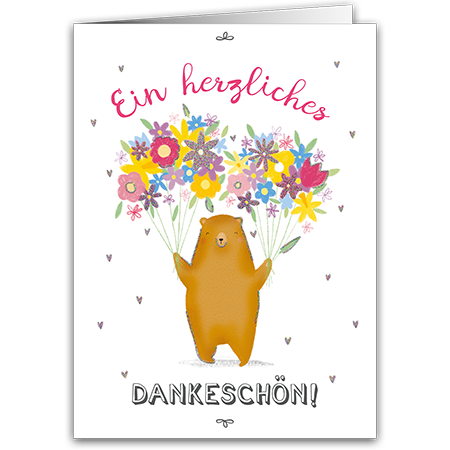 Ein herzliches Dankeschön | Ein herzliches Dankeschön (Strukturkarton mit Glimmerlack)