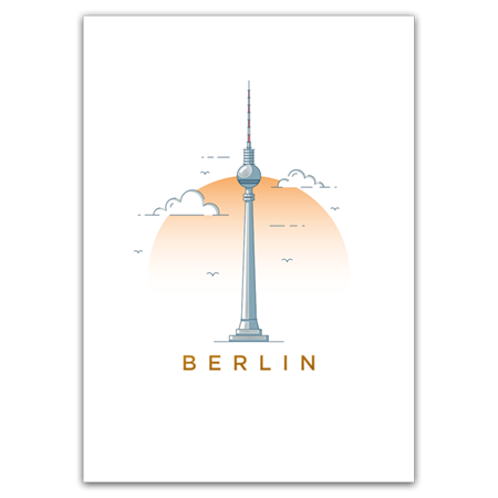 Berlin | Berlin, Fernsehturm (mit Metallic-Effekten)