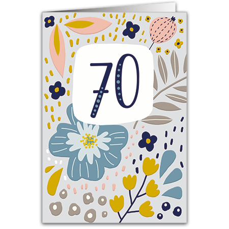 70 | Zum 70. Geburtstag (Hochprägung mit Lack-Effekten)