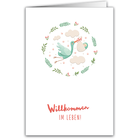 Willkommen im Leben | Willkommen im Leben! (Hochprägung mit Lack-Effekten)