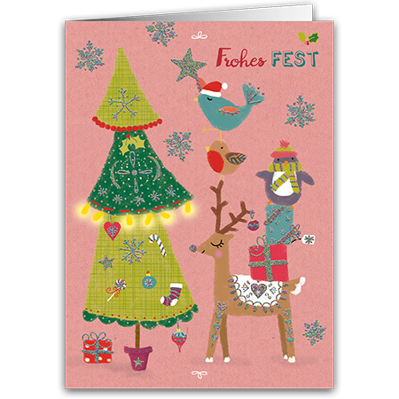 Frohes Fest | Frohes Fest (Strukturkarton mit Glimmerlack)