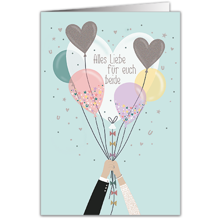 Alles Liebe für euch beide | Alles Liebe für euch beide (Strukturkarton mit Glimmerlack)