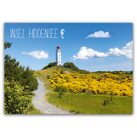 Insel Hiddensee | Leuchtturm auf dem Dornbusch (Strukturkarton mit Lack-Effekten)