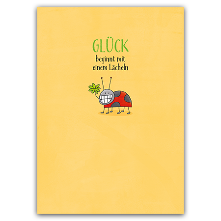 GLÜCK beginnt mit einem Lächeln | Glück beginnt mit einem Lächeln (Strukturkarton mit Lack-Effekten)