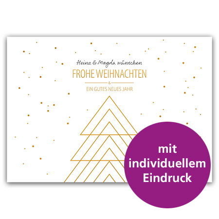 ... wünschen Frohe Weihnachten & ein gutes neues Jahr | Frohe Weihnachten (individualisierbar, Mindestbestellmenge 20 Stk)