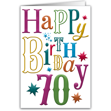 Happy Birthday 70 | Happy Birthday 70 (mit Hoch- und Folienprägung)