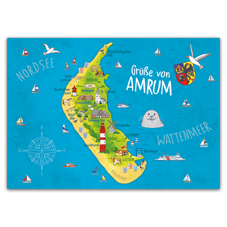 Grüße von Amrum | Grüße von Amrum (Strukturkarton mit Lack-Effekten)