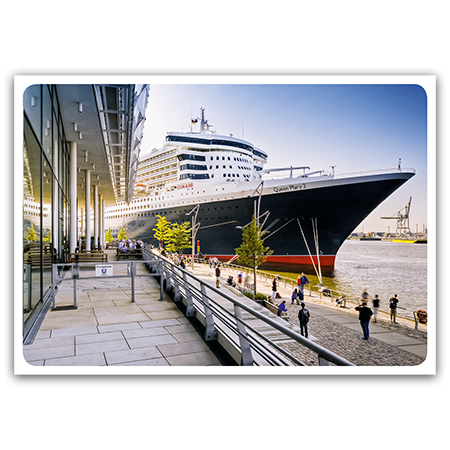  | Hamburg, Queen Mary 2 im Cruise Center HafenCity (Strukturkarton)