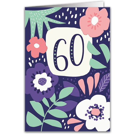 60 | Zum 60. Geburtstag (Hochprägung mit Lack-Effekten)