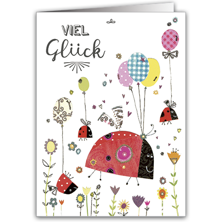  | Viel Glück (Strukturkarton mit Glimmerlack)