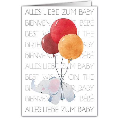Alles liebe zum baby all the best to the baby le meilleur au bebe | Alles Liebe zum Baby (mit Metallic-Effekten)
