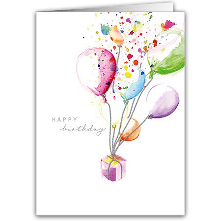 HAPPY birthday  | Happy Birthday (Strukturkarton mit Glimmerlack) 