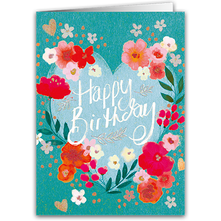  | Happy Birthday (Strukturkarton mit Glimmerlack)