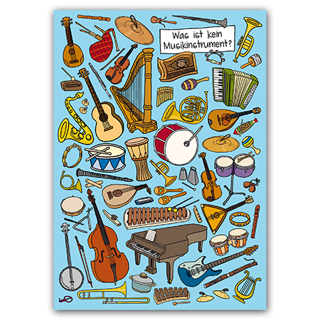 Was ist kein Musikinstrument? | Was ist kein Musikinstrument? (Strukturkarton mit Lack-Effekten)