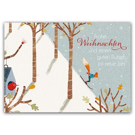 Frohe Weihnachten und einen guten Rutsch ins neue Jahr | Frohe Weihnachten und einen guten Rutsch (Strukturkarton mit Lack-Effekten)