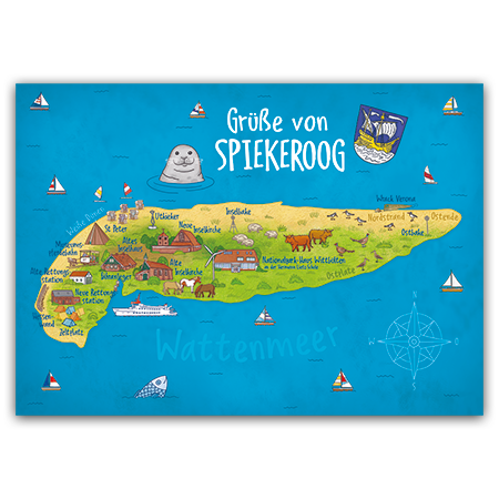 Grüße von Spiekeroog | Grüße von Spiekeroog (Strukturkarton mit Lack-Effekten)