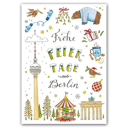 Frohe Feiertage aus Berlin  Frohe Feiertage aus Berlin (Strukturkarton mit Lack-Effekten)