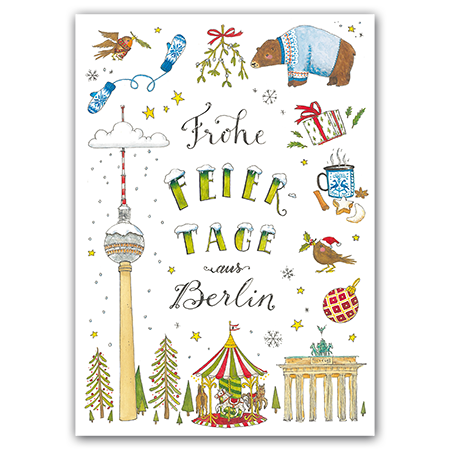 © Jiska de Waard Frohe Feiertage aus Berlin Frohe Feiertage aus Berlin (Strukturkarton mit Lack-Effekten)