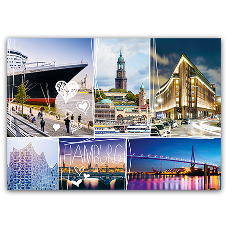 hamburg | Hamburger Impressionen (Strukturkarton mit Lack-Effekten)