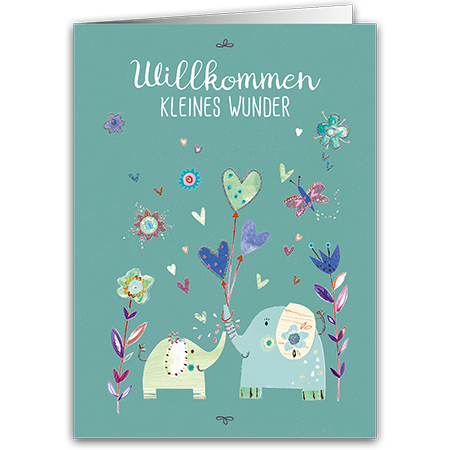 Willkommen kleines Wunder | Willkommen, kleines Wunder (Strukturkarton mit Glimmerlack)