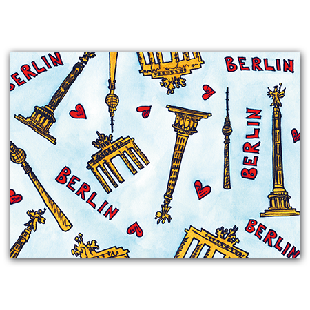 BERLIN  Berlin mit Herz (Strukturkarton mit Lack-Effekten)